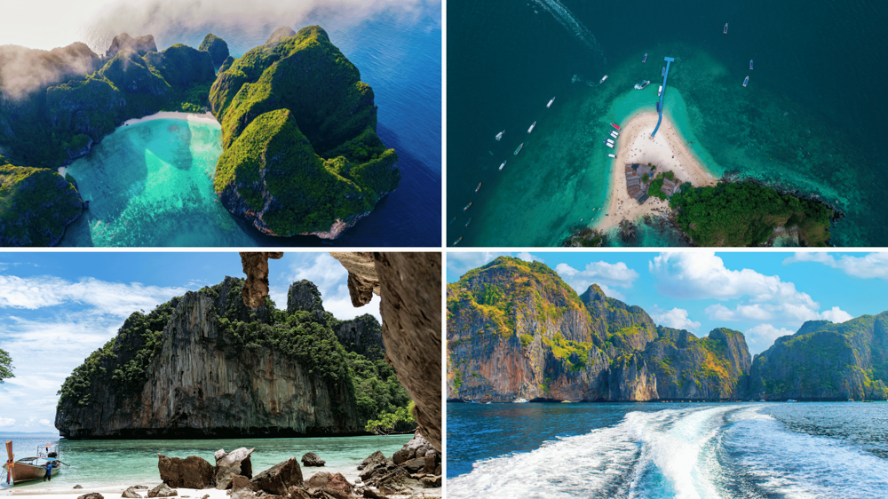 Phi Phi szigetek, tenger, hegyek 