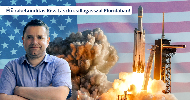 Élő rakétaindítás Kiss Lászlóval Floridában kép