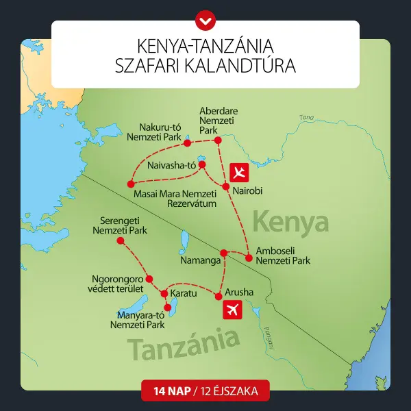 Kenya - Tanzánia szafari kalandtúra 14 nap / 12 éj kép