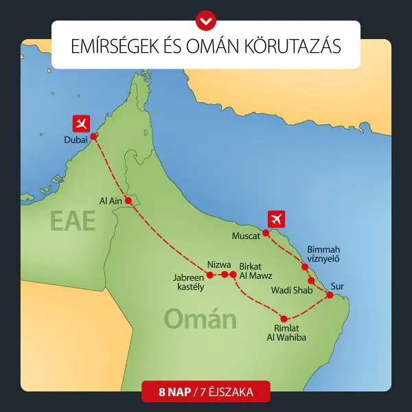 Emírségek és Omán körutazás 8 nap / 7 éj kép