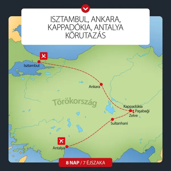 Isztambul - Ankara - Kappadókia - Antalya körutazás 8 nap / 7 éj kép