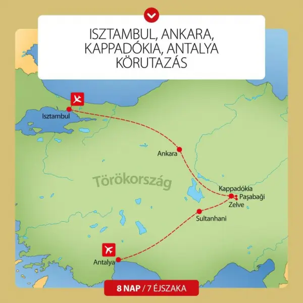 Isztambul, Ankara, Kappadókia, Antalya körutazás kép