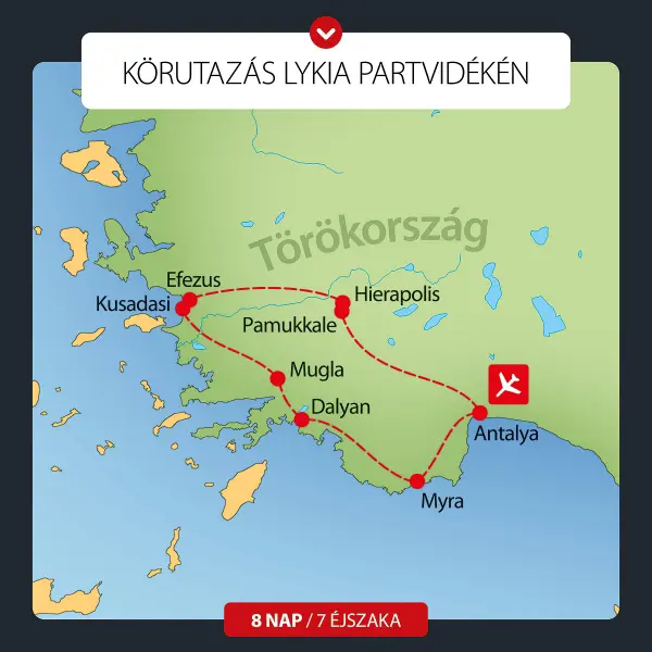Lykia partvidéke - körutazás 8 nap / 7 éj 1. kép