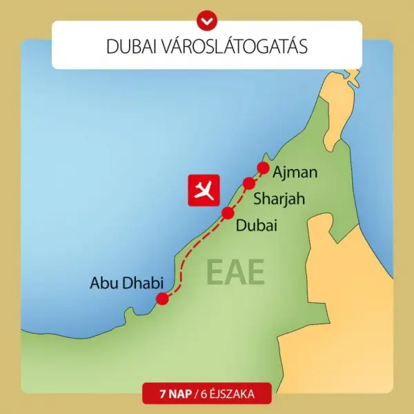 Dubai városlátogatás Emiratesszel 1. kép