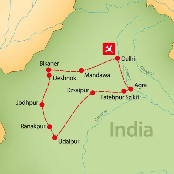 India Rádzsasztán-körutazás 2026 1. kép
