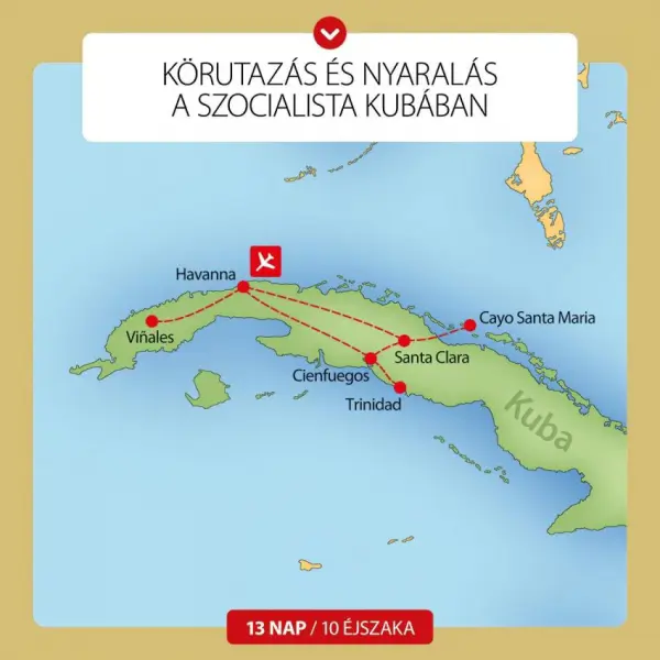 Körutazás és nyaralás Kubában 1. kép