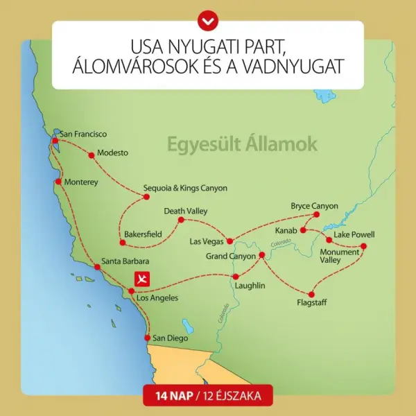 Körutazás a Nyugati parton 1. kép